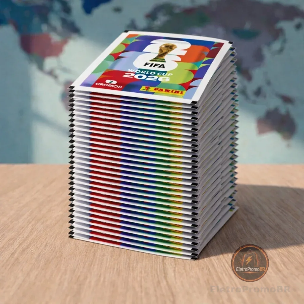 Kit Com 60/100 Envelopes De 7 Figurinhas + Chance de Lendária Copa Do Mundo 2026 Panini Oficial