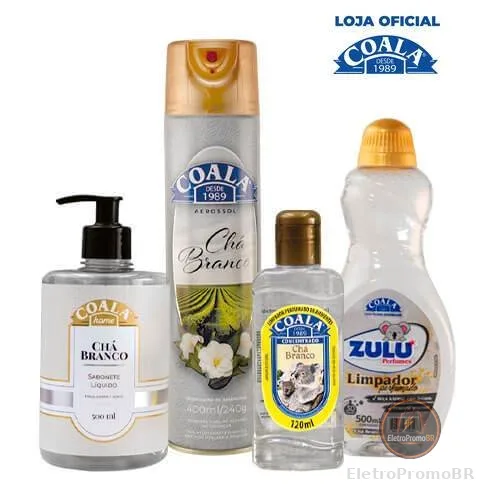 Kit Casa Limpa Coala/Zulu Perfumes - Chá Branco