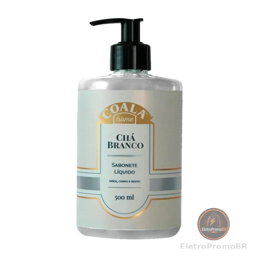 Coala Sabonete Liquido Maos e Corpo Limpa Hidrata Perfuma 500ml Cha Branco