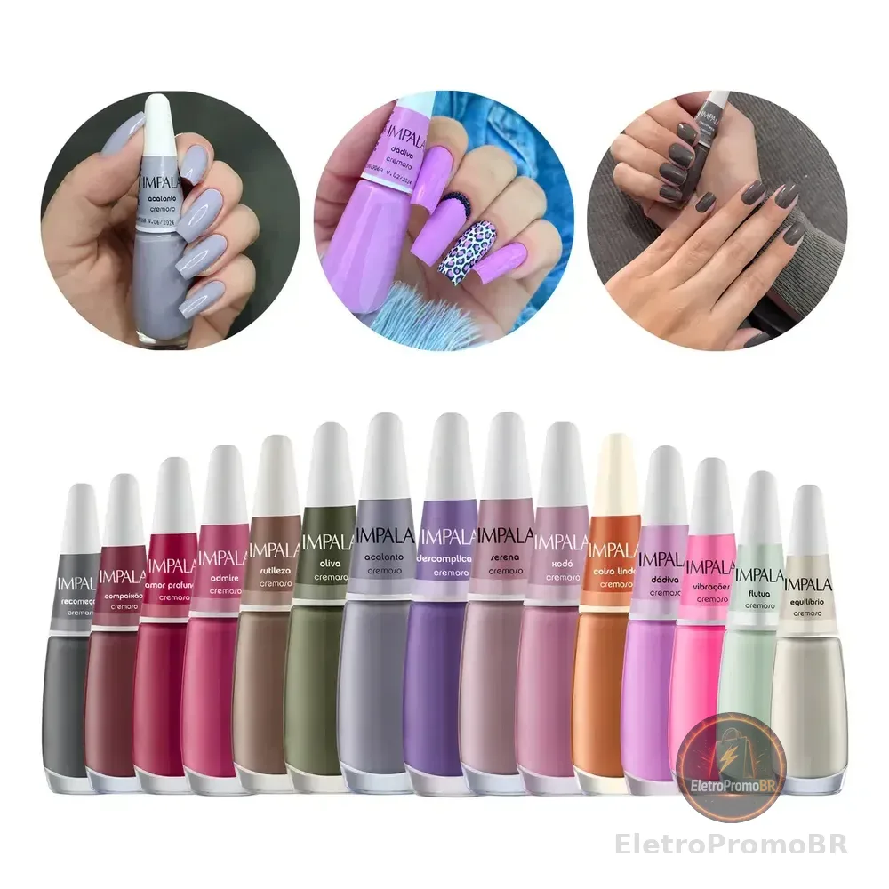 Kit 15 Esmaltes Sortidos Impala Coleção Cores Da Sua Moda Cor Colorido