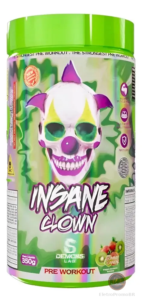 Pre Treino Insane Clown Gummy Candy 350g - Demons Lab Sem Sabor