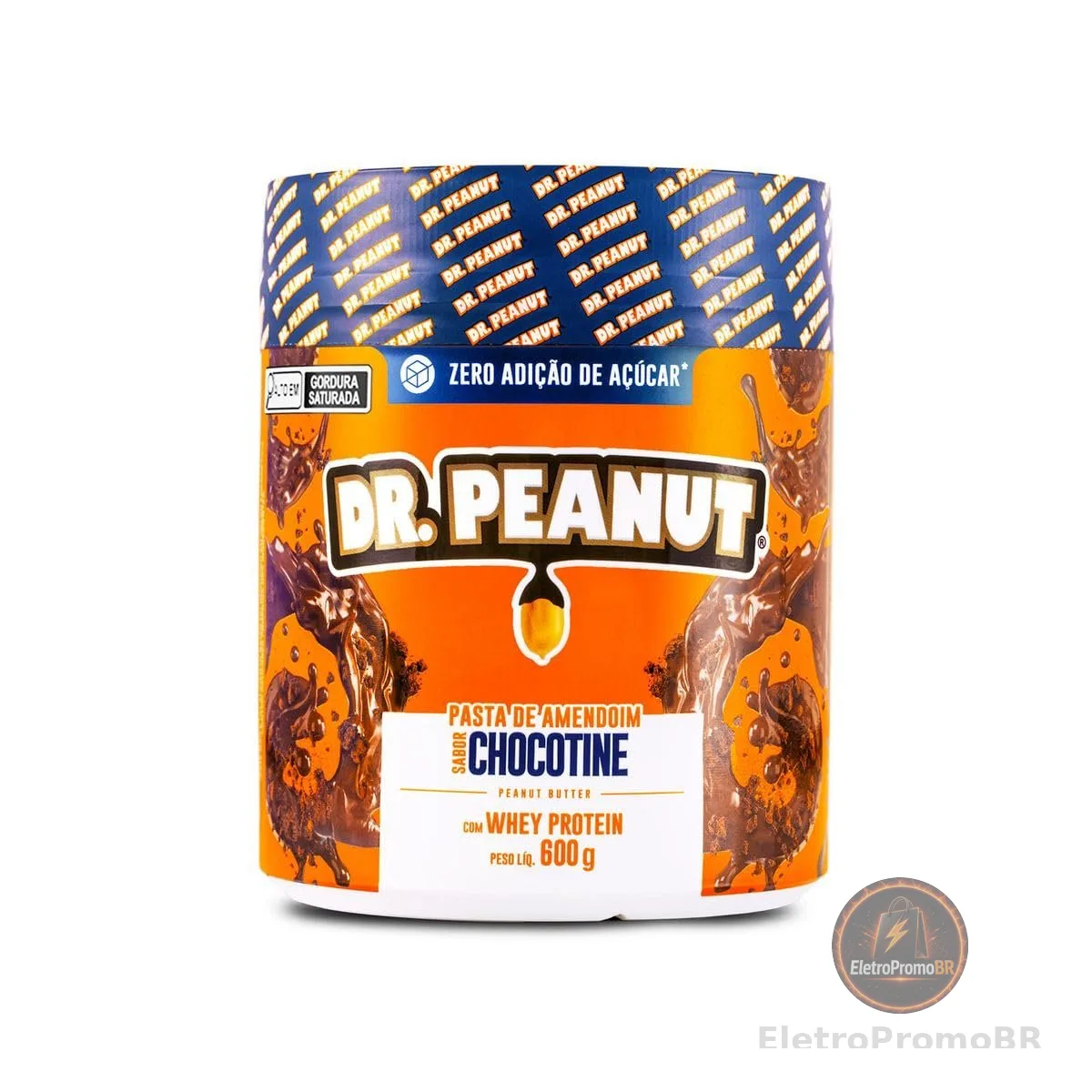 DR. Peanut Pasta de Amendoim Sabor Chocotine, Pote 600g