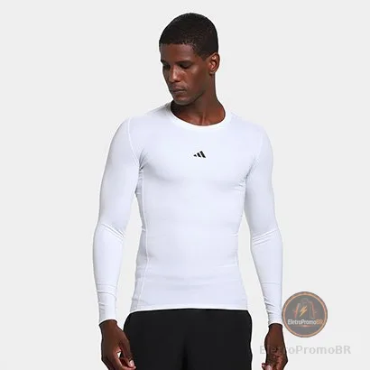 Camiseta Adidas Manga Longa Techfit Masculina
