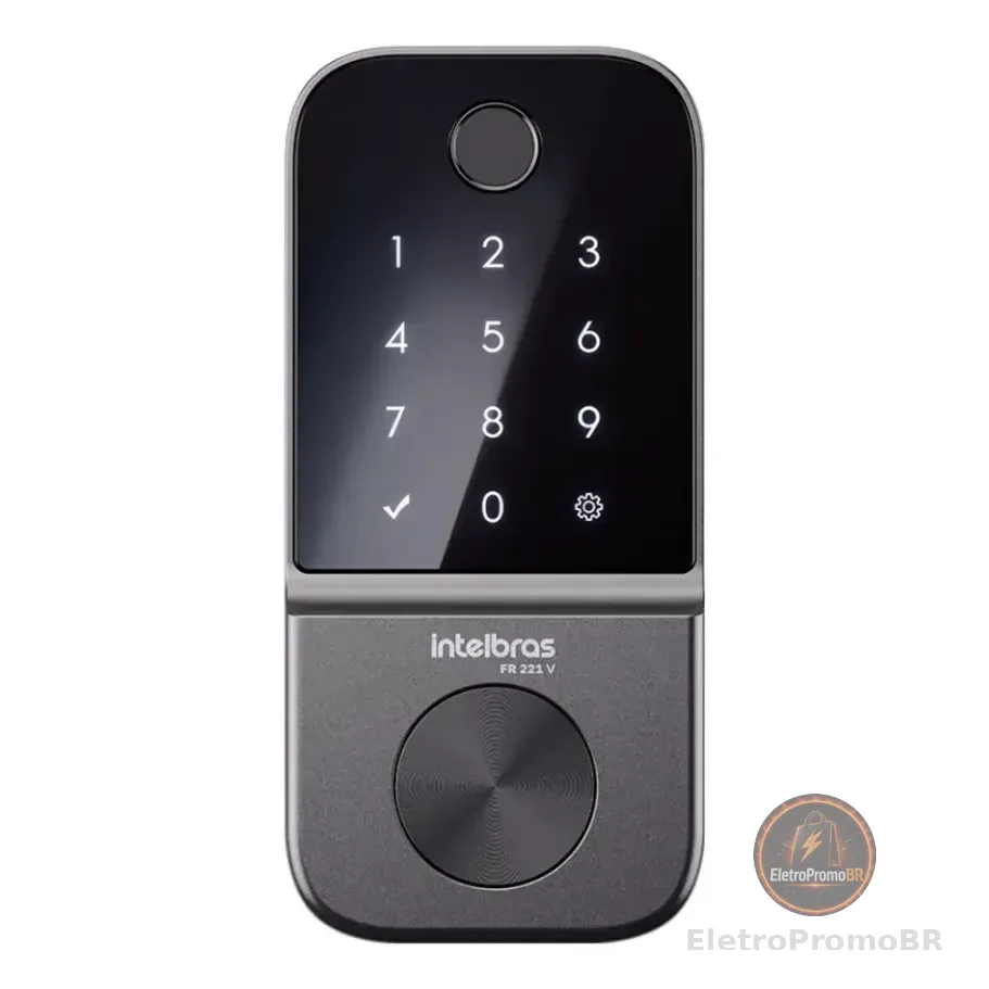 Fechadura Digital De Embutir Biométrica Fr 221v Intelbras Preto