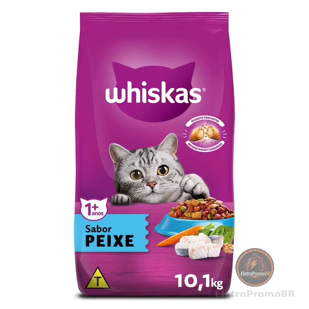 whiskas Ração Whiskas Peixe Para Gatos Adultos 10 1 Kg