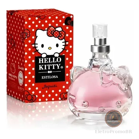 Perfume Desodorante Colônia Feminina Hello Kitty Estilosa 25ml Jequiti