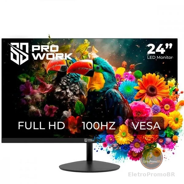 Monitor Safe Gamer ProWork 23,8 Full HD 100Hz HDMI VGA Preto - MO024