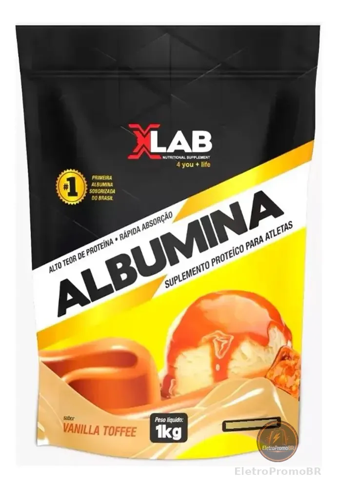 Albumina XLab 1000g Sabor Vanilatoffe Proteína Clara Ovo