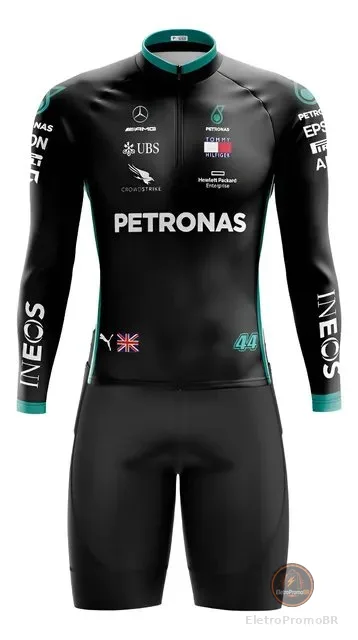 Roupa Para Ciclismo Masculino Conjunto Ciclista Petronas
