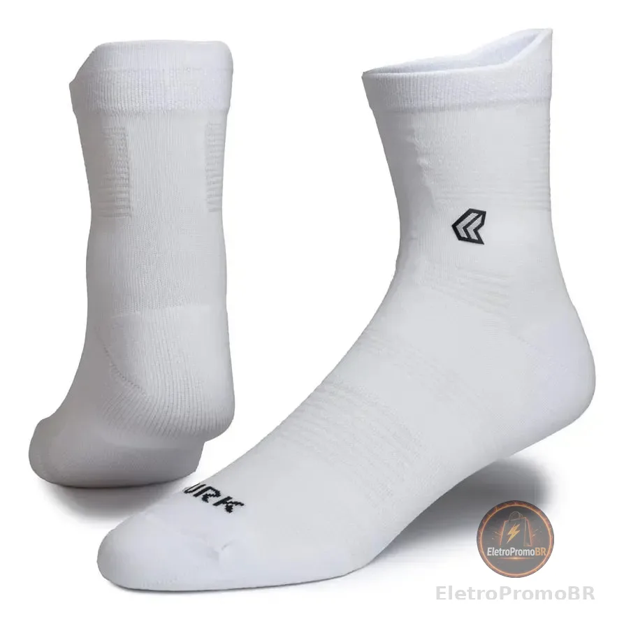 Meia Superfresh Cano Curto Poliamida Corrida Branca Branco Liso Único (36-43)