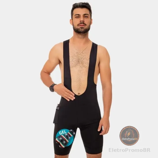 Bretelle Masculino Ciclismo Short Forro Gel Alta Performance