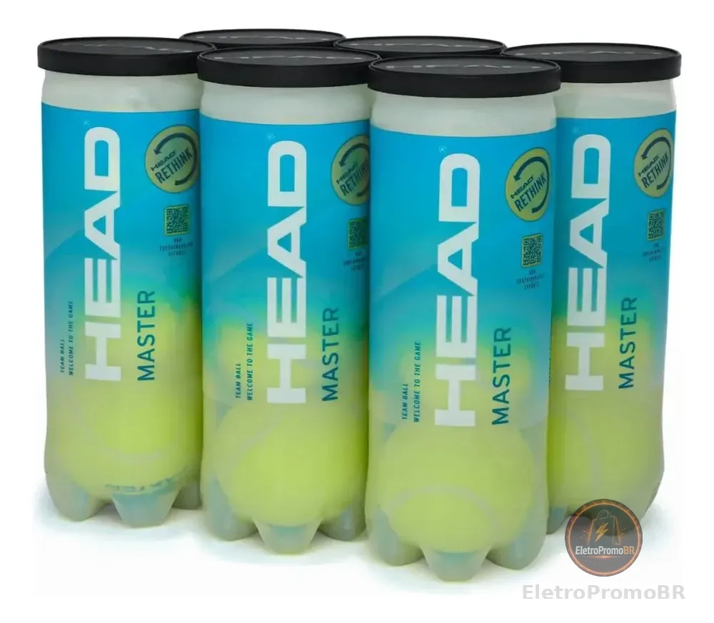 Bola De Tênis Head Master Pack Com 6 Tubos