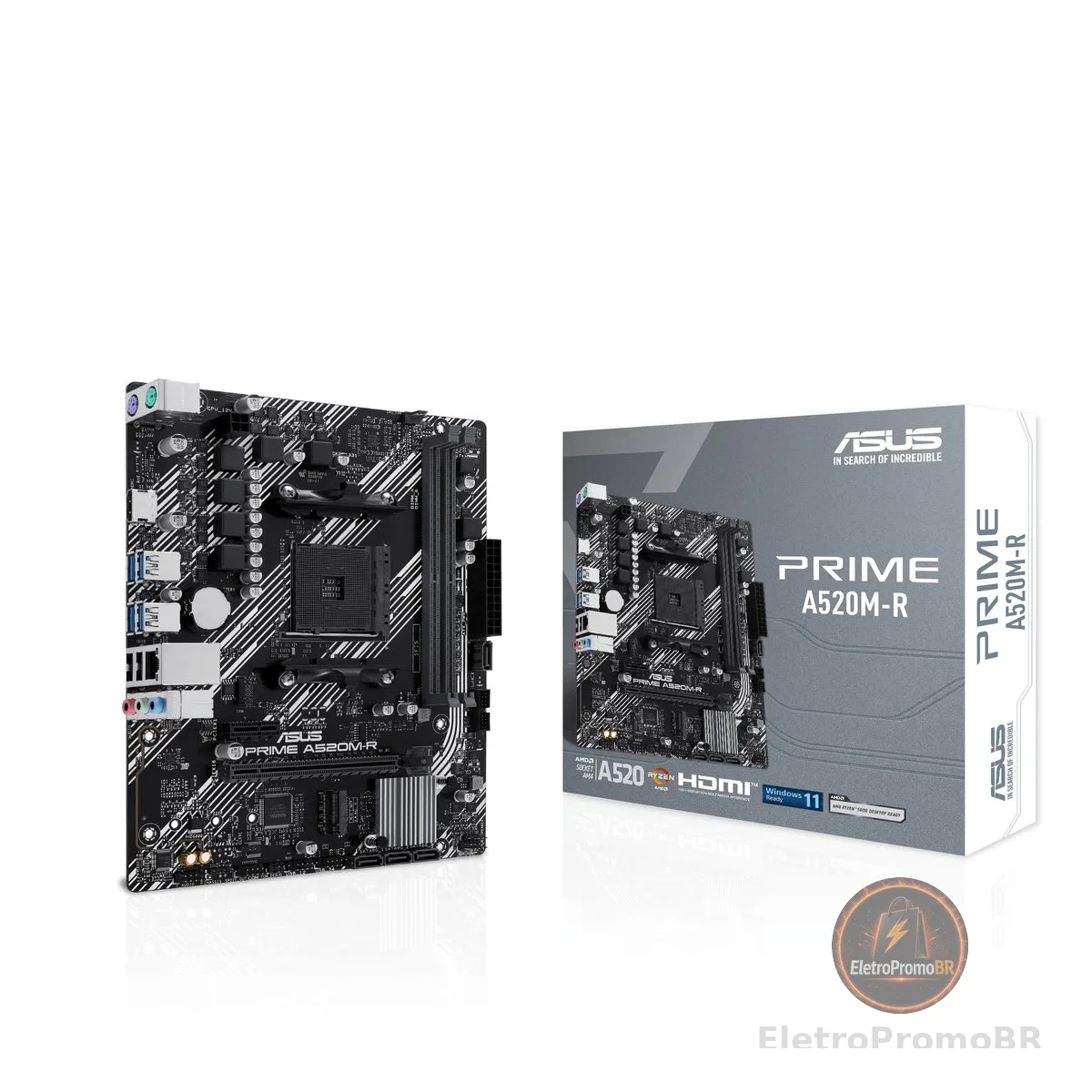 Asus PRIME A520M-R Placa Mãe AM4 DDR4 HDMI M.2 USB 3.2