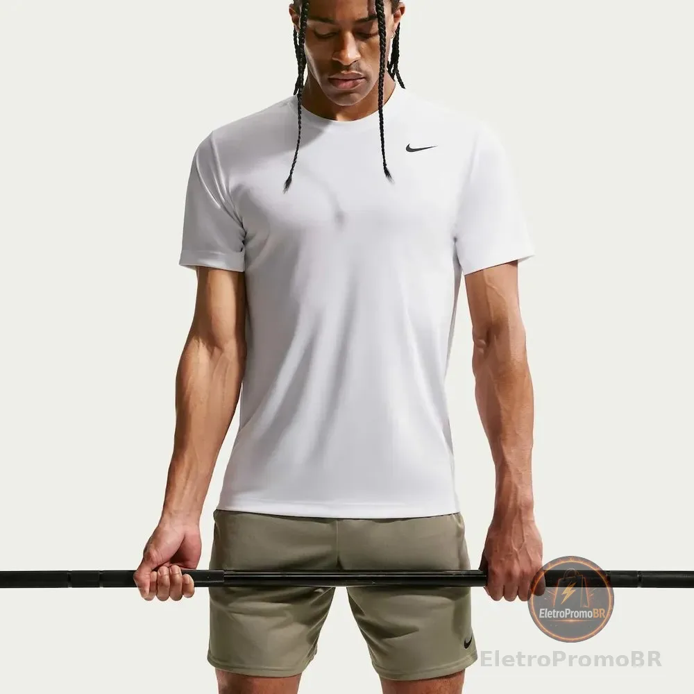 Camiseta Dri-fit Nike Flex Masculina Branco Ggg