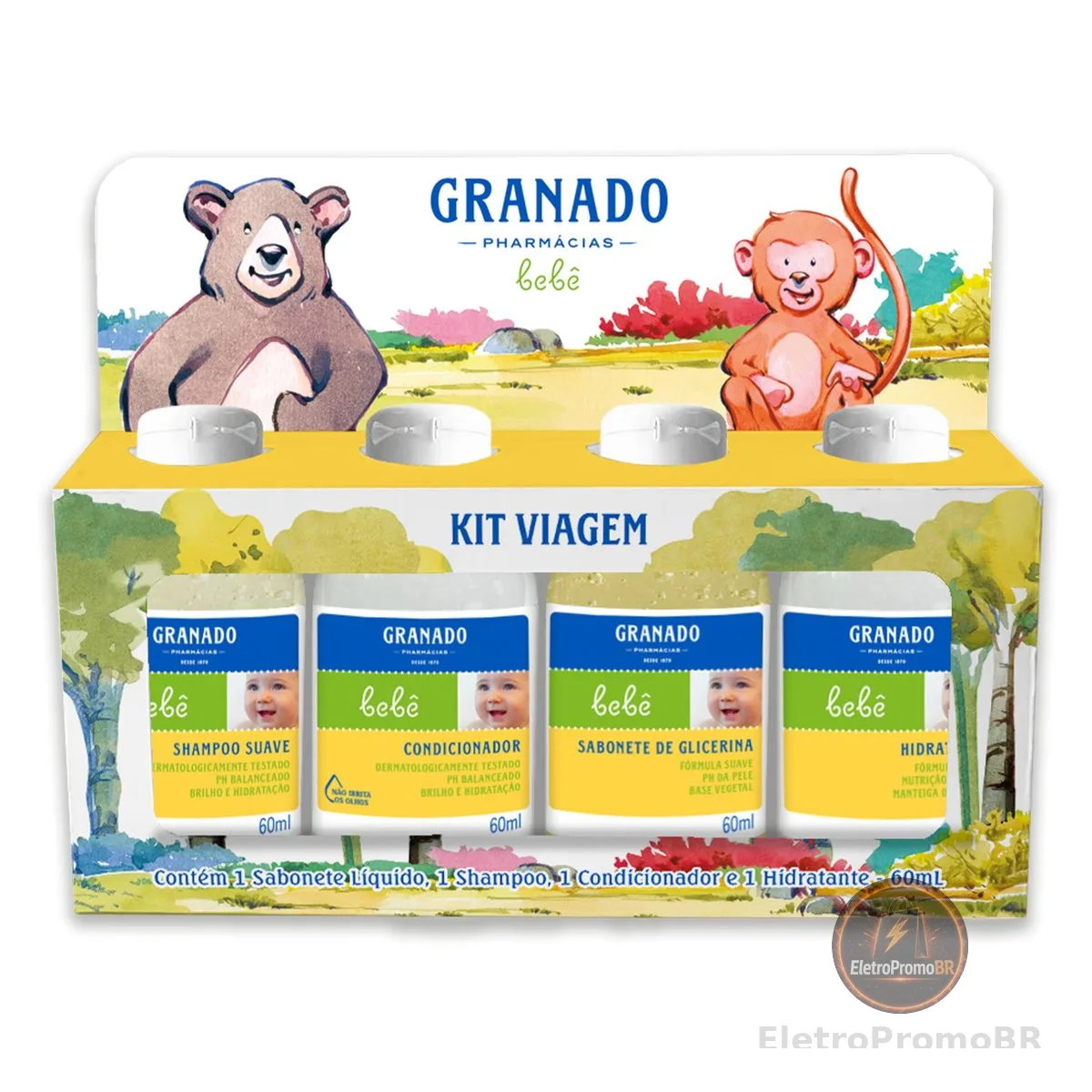 Granado Kit Viagem Do Bebê, 60ml, 4 Unidades