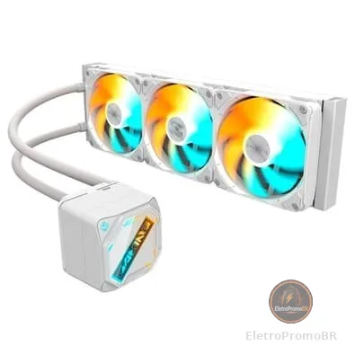 Water Cooler Gigabyte Gaming 360, RGB, 360mm, AMD e Intel, Branco - GP-GIGABYTE GME 360I