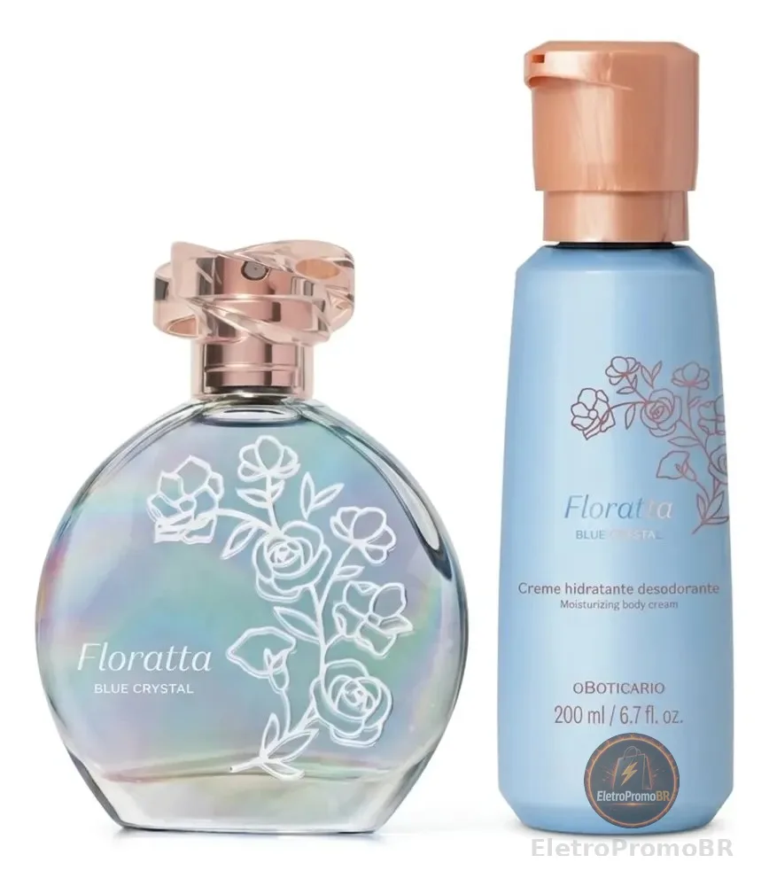Combo Floratta Blue Crystal Colônia 75ml + Hidratante 200ml