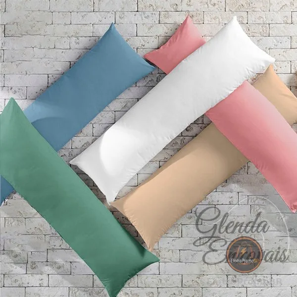 Kit  2 Capas para Travesseiros de Corpo Xuxão 2 CORES c/ Zíper 400 fios