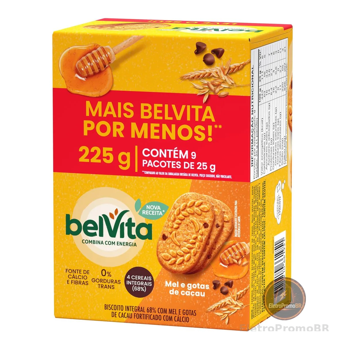Belvita Seasonal Biscoito Belvita Mel E Cacau Pack Econômico 225G