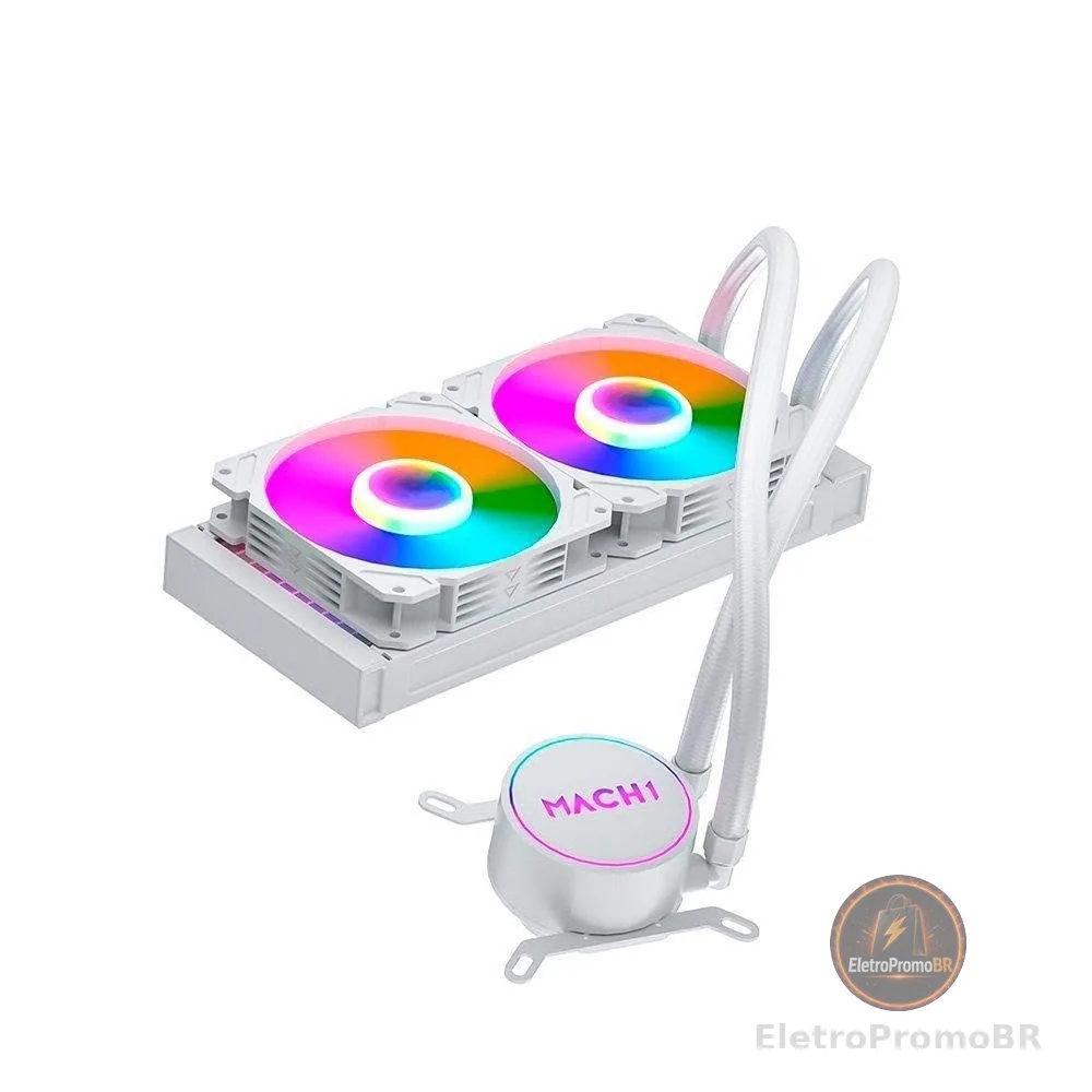 Water Cooler Mach1 Logic, Rgb, 240mm, Amd e Intel, Branco - Gk240w