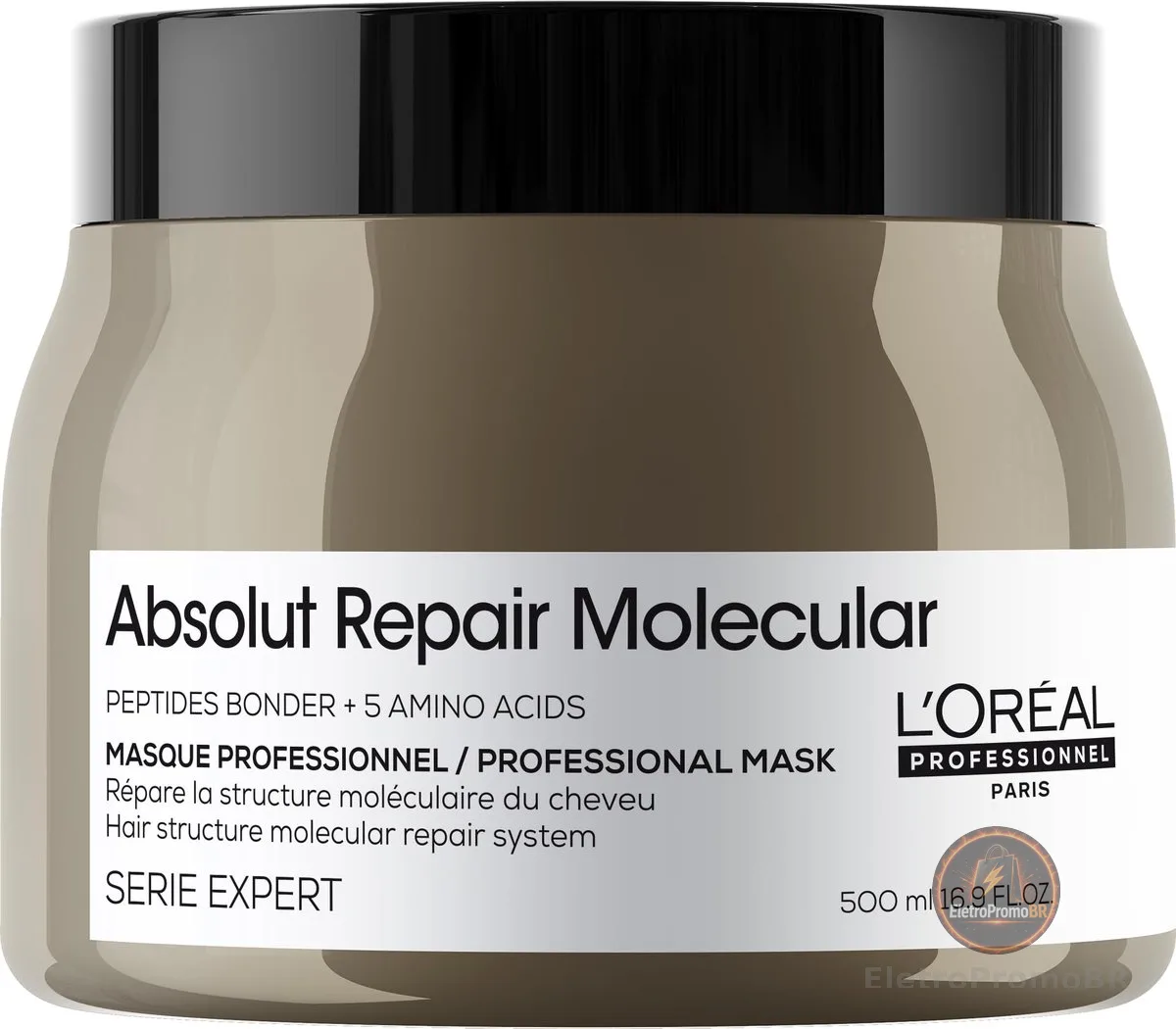 L'Oréal Professionnel Máscara Absolut Repair Molecular, Repara os Danos & Recupera a Força, Maciez & Desembaraço, Para cabelos danificados e muito danificados