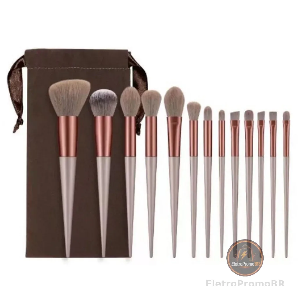 Kit 13 Pçs Pincéis De Maquiagem Contorno Kabuki Profissional-