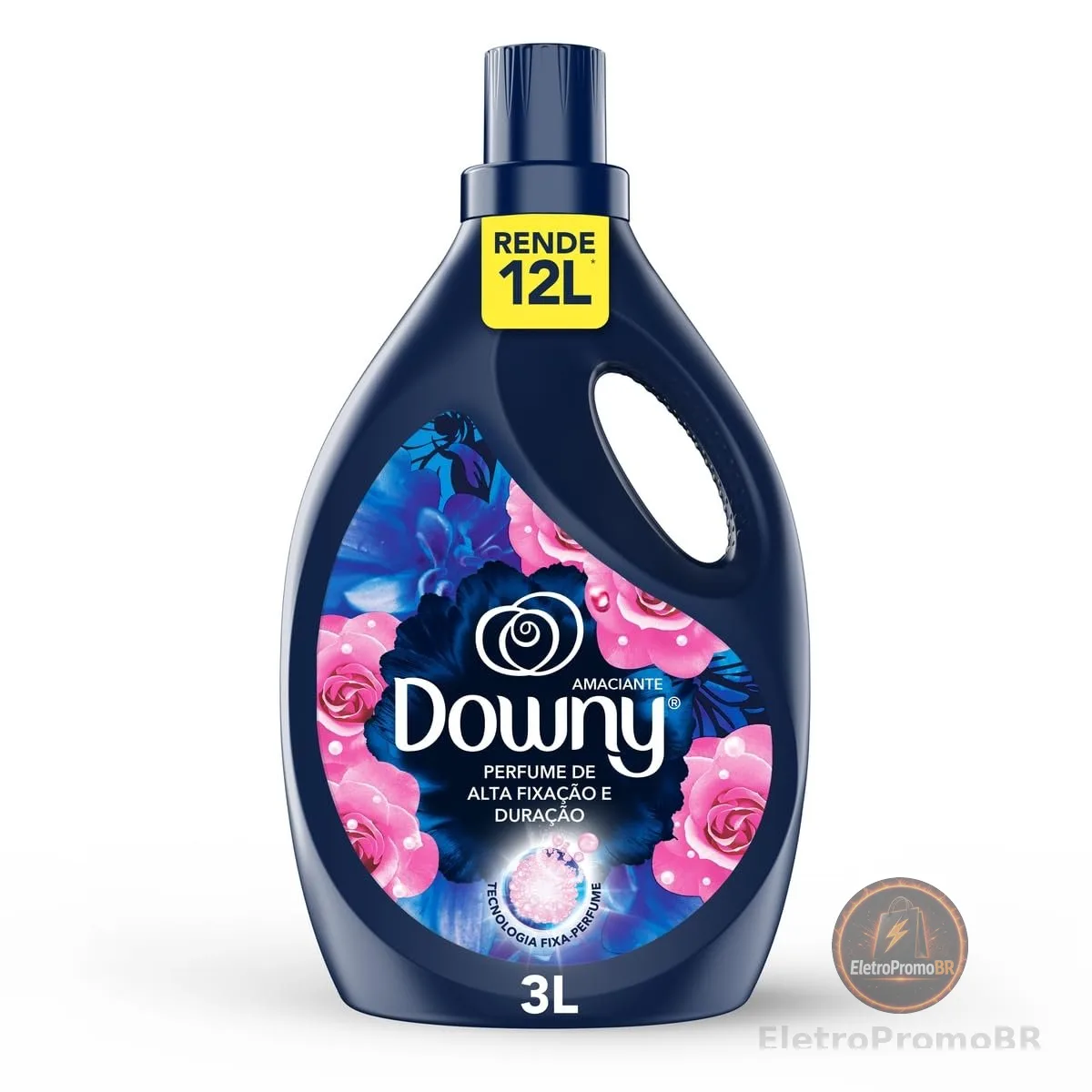 Downy Amaciante Concentrado Líquido Brisa Intenso 3L – Rende 12L | Fabric Softener com Perfume Intenso de Rosas e Frutas Vermelhas