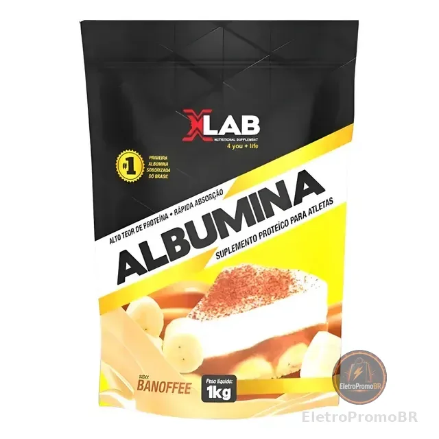 Albumina - Xlab 1kg Refil Pó De Clara De Ovo Vários Sabores