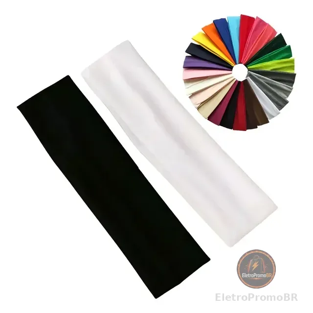 Kit 5 Faixa Tiara Esportiva Ginástica Academia Elástica