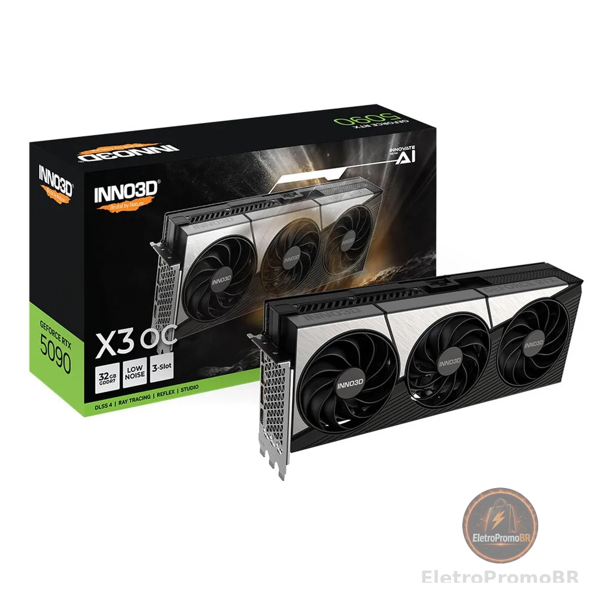 INNO3D Placa gráfica NVIDIA Geforce RTX 5090 X3 OC 32GB GDDR7 256-bit PCI Express Gen 5 Gaming - N50903-32D7X-17593928