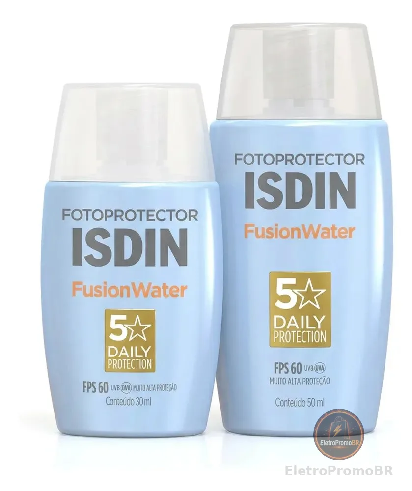 Isdin Fusion Water 80ml Kit: Fusion Water Sem Cor 50ml + Fusion Water Sem Cor 30ml
