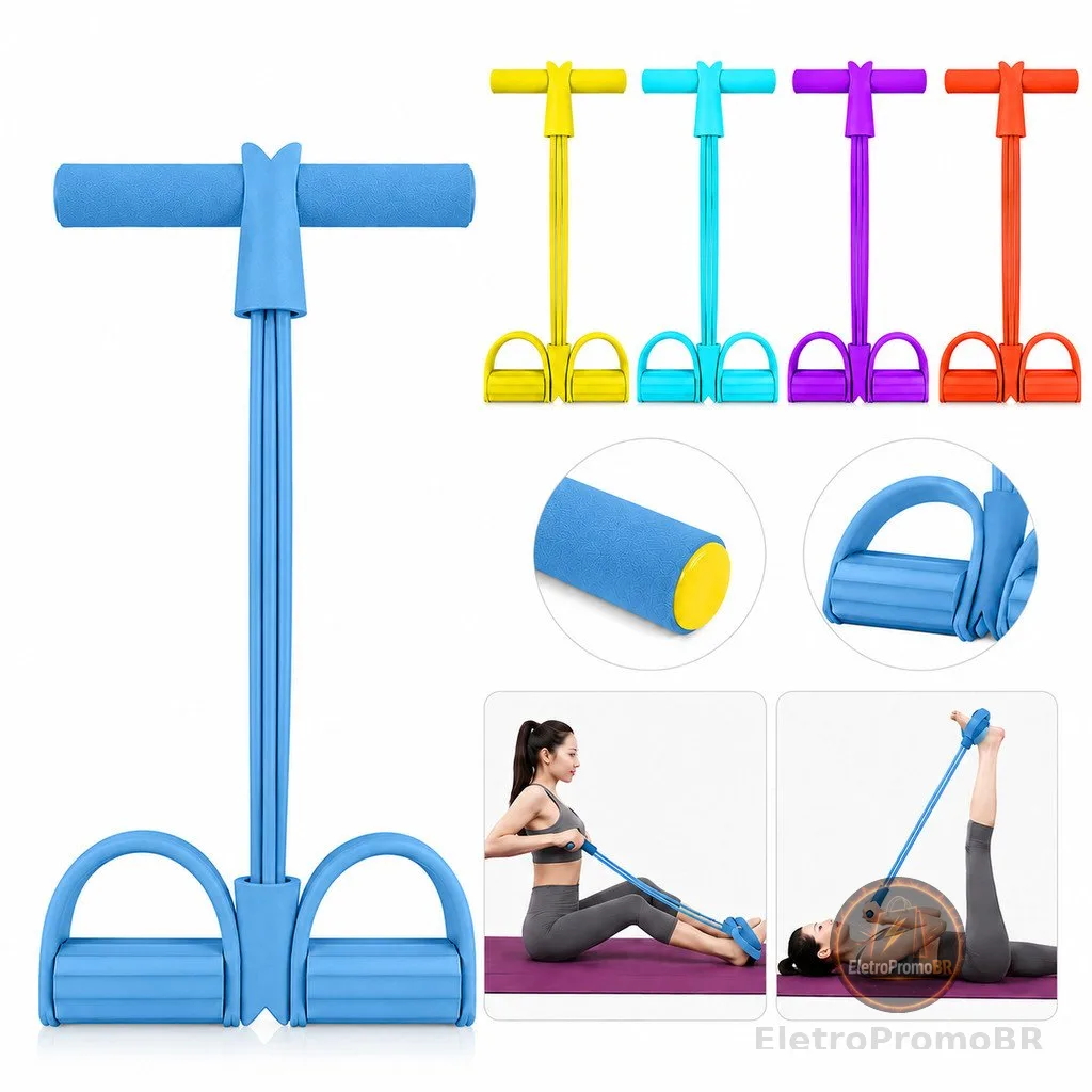Elástico Extensor Pedal Fitness Musculação Pilates Treinamento Funcional
