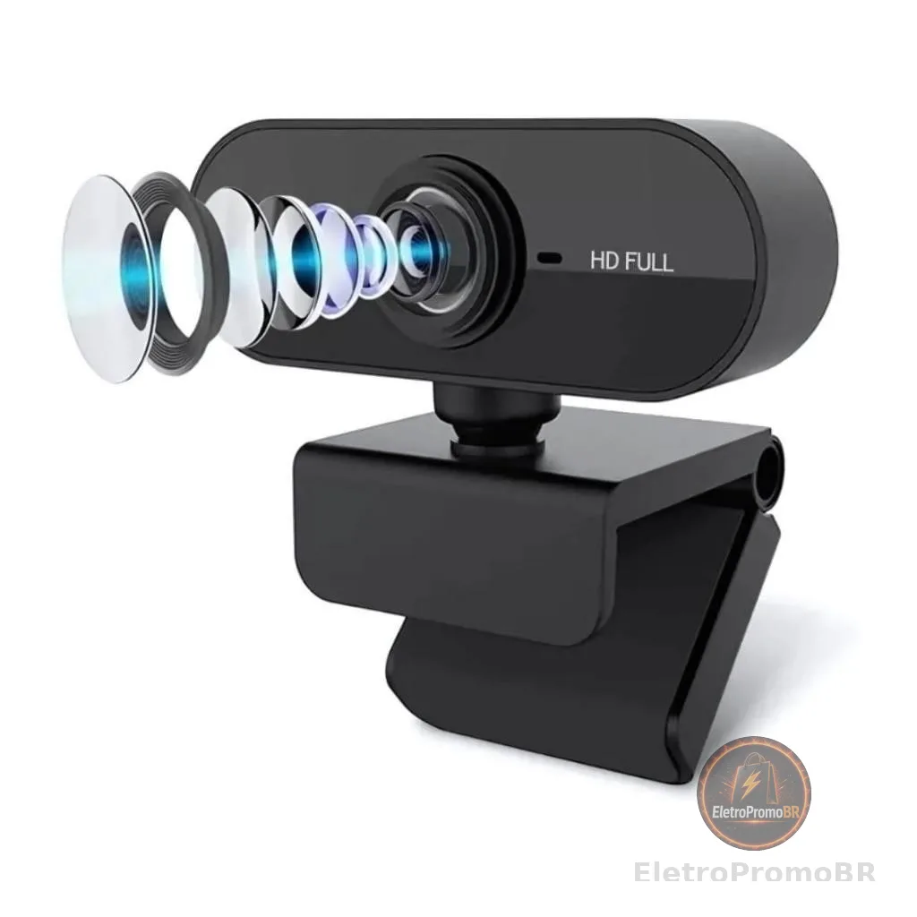 Webcam Full Hd 1080p Microfone Pc Notebook Home Office Nova Pronta Entrega