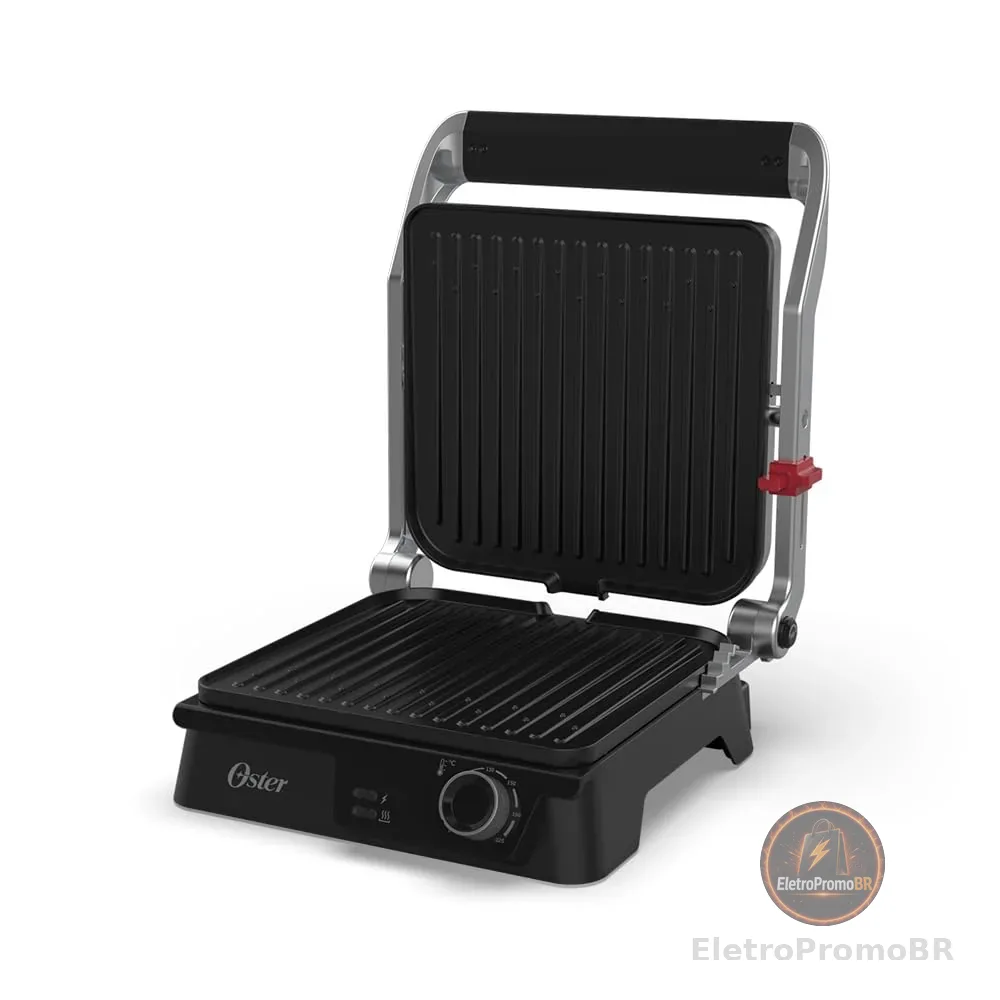 Grill Elétrico Multiuso Inox Oster 2 em 1-127V