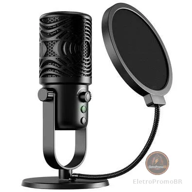 Microfone Condensador OneOdio FM1-T, Cardioide, Preto - FM1-T