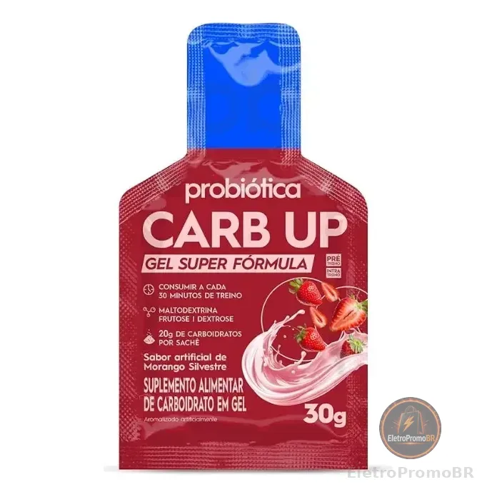 Carb Up Gel Black - Probiótica Sabor Morango