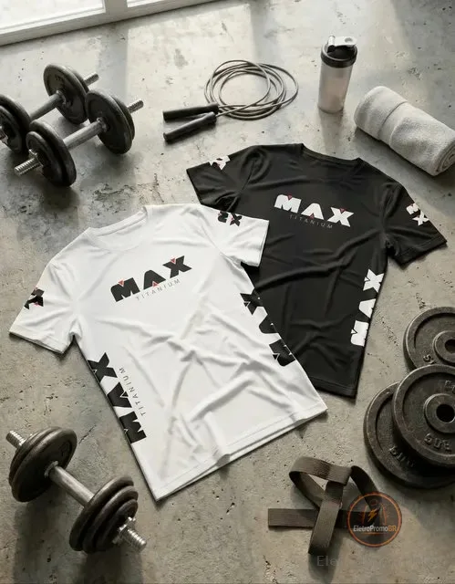 Kit 2 Camisas Max Titanium Dry-fit Sport Antiodor Masculino