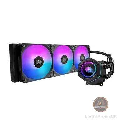 Water Cooler Cooler Master MasterLiquid Core Nex 360, ARGB, Intel e AMD, 360mm, Preto - MLX-D36M-A18PA-R1