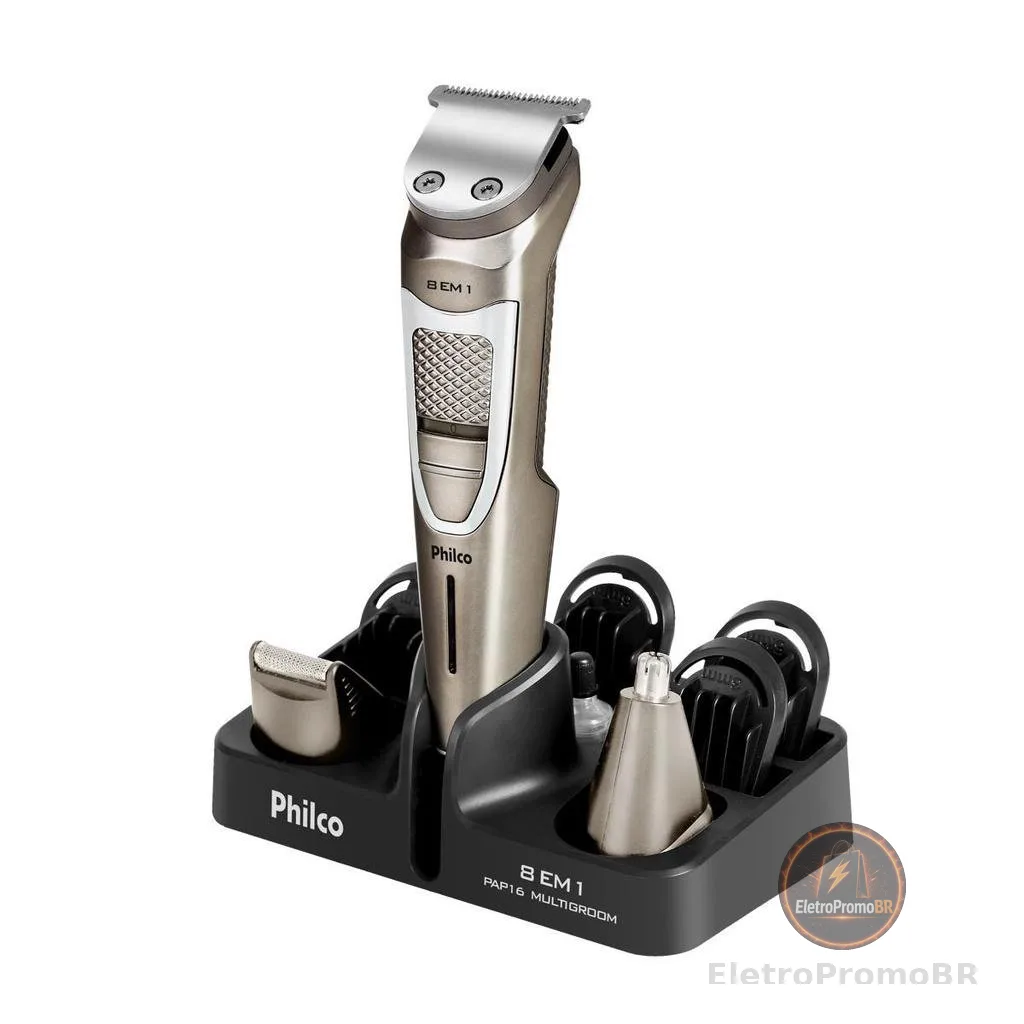 Aparador de Pelos Philco Multigroom 8 em 1 5W PAP16