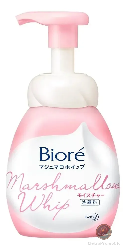Sabonete Facial em Espuma Bioré Marshmallow Whip para Todos os Tipos de Pele