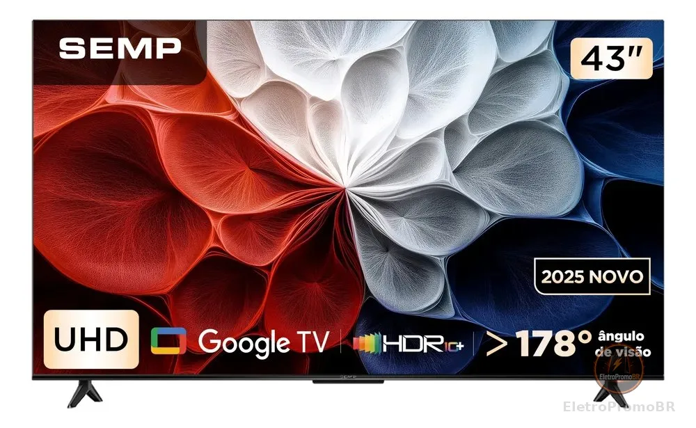 Semp Smart 4k 43  S62 Google Tv Wi-fi Bt Hdmi 2.1 Hdr10+