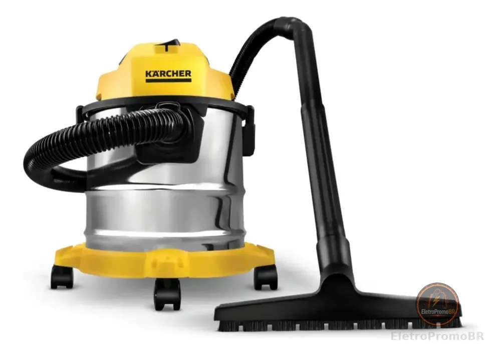 Aspirador de Pó e Água Kärcher WDL 1s 1700 W Tanque Inox 12 litros Com soprador