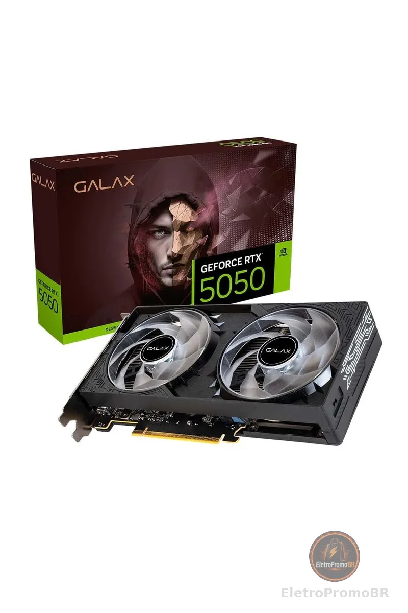 GPU NV RTX5050 8GB BLACK GF 1-CLICK OC TECLAB LITE 128BITS GDDR6 GALAX 55NSL8MHDXRE
