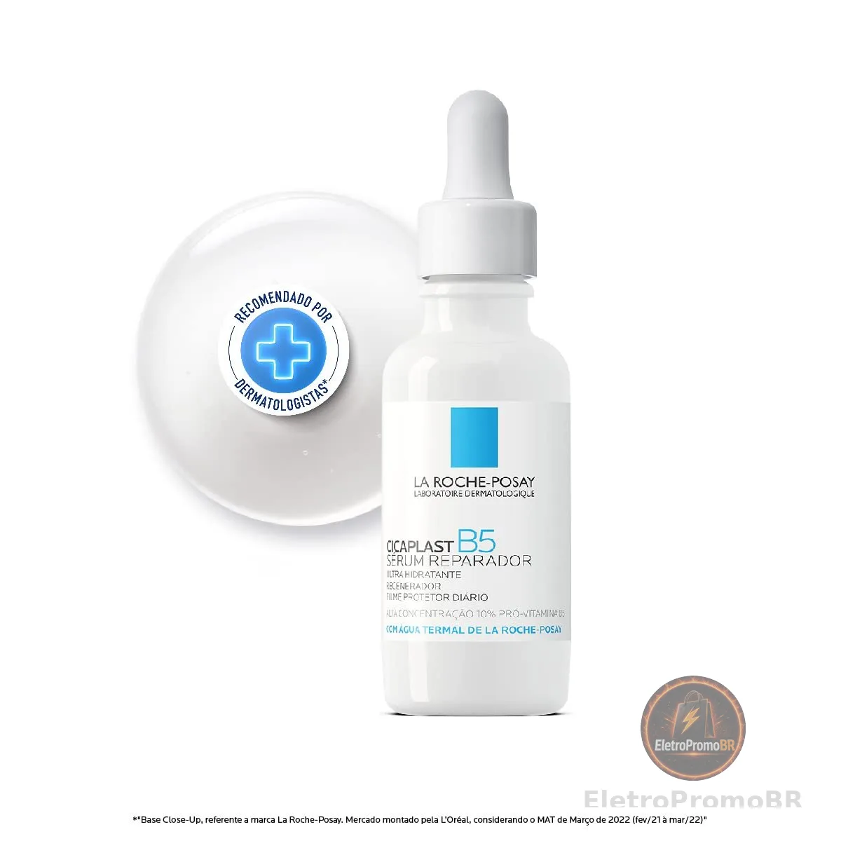 La Roche-Posay Cicaplast B5 Sérum Reparador Facial com 10% de Vitamina B5 e Ácido Hialurônico, Regenera e Ultra Hidrata a Barreira Cutânea, Hipoalergênico, 30ml