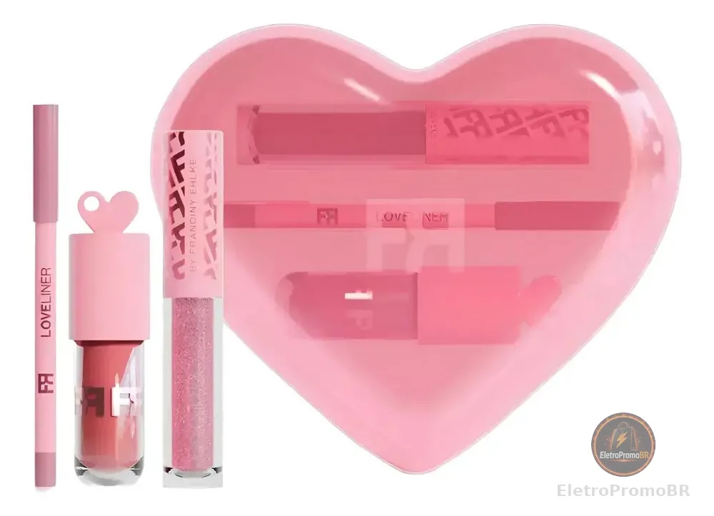 Kit Fran Love Kit Gloss Labial E Lápis Labial By Franciny