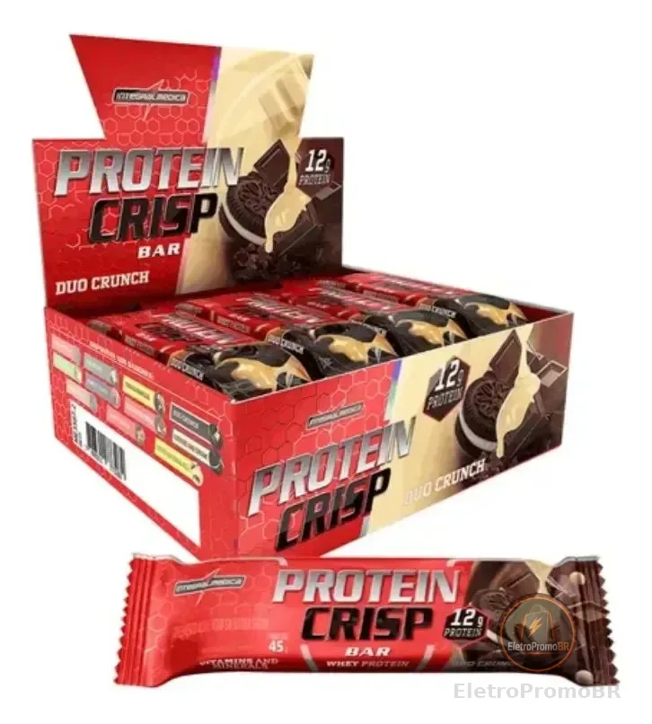 Protein Crisp Bar Cx 12un - Integralmedica Sabor Duo Crunch