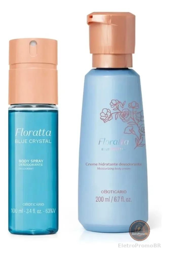 Combo Floratta Blue Crystal: Body Spray + Creme Corporal