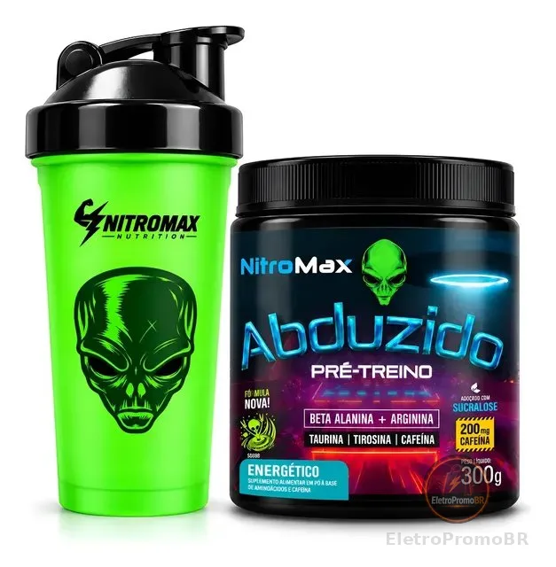 Pre Treino Abduzido 300g + Coqueteleira Brinde - Nitromax