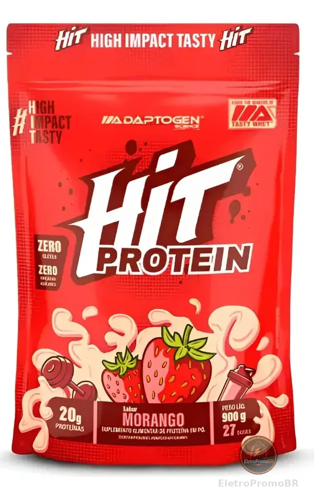 Hit Protein Whey 900g - Adaptogen Science Sabor Morango