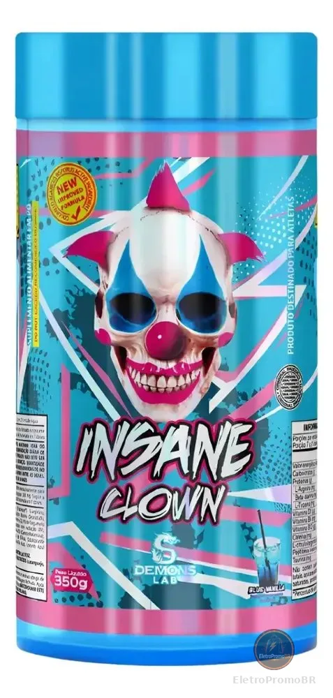 Suplemento em pó Demons Lab Beta alanina Pré Treino Insane Clown 350g Demons sabor Blue Vanilla x 350g